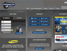 Tablet Screenshot of performancetireandservicecenter.com